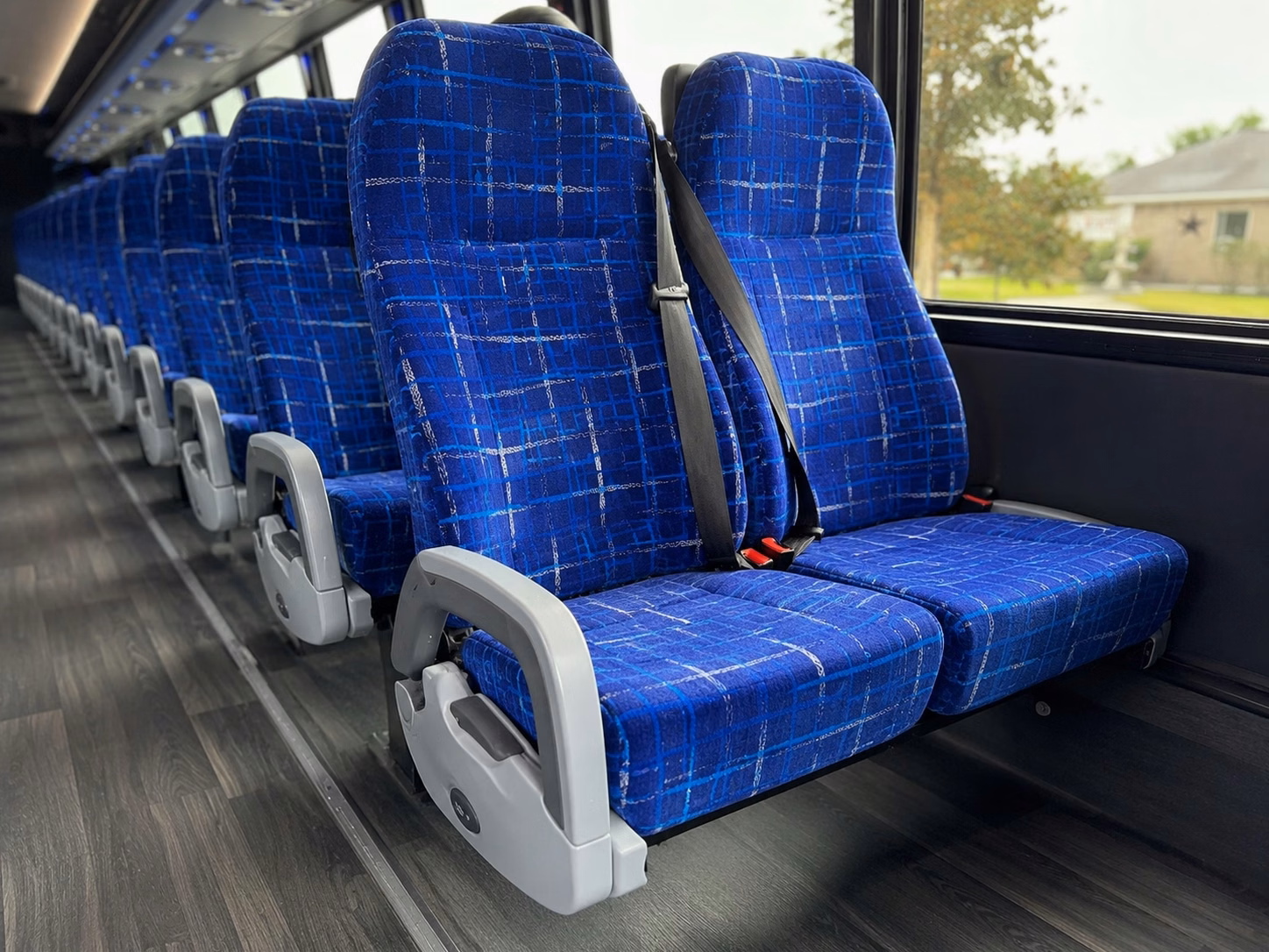 miami charter bus rental interior